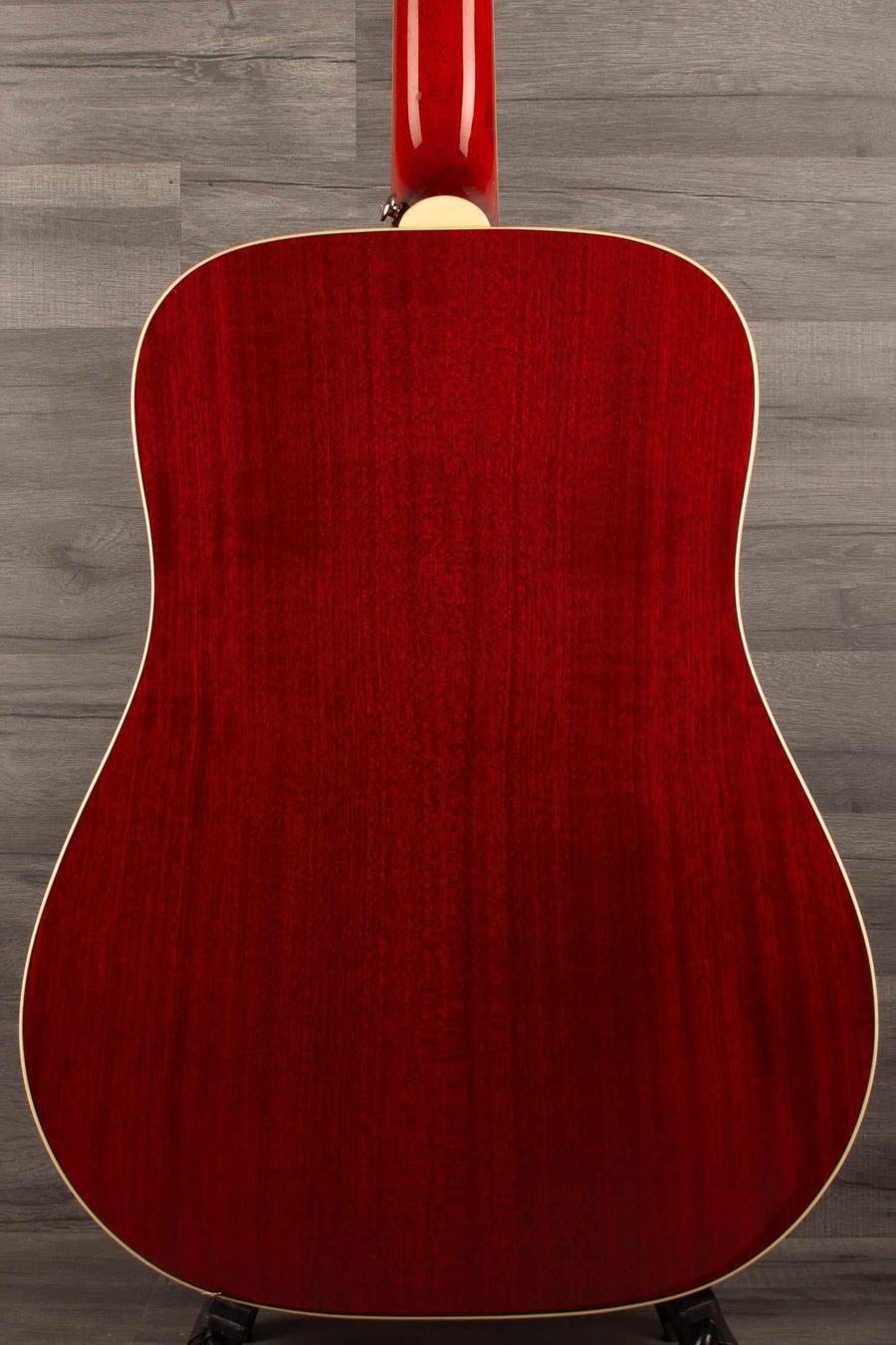 B Stock Epiphone Hummingbird Studio Acoustic Guitar - Faded Cherry, Solid Top, Fishman Sonitone