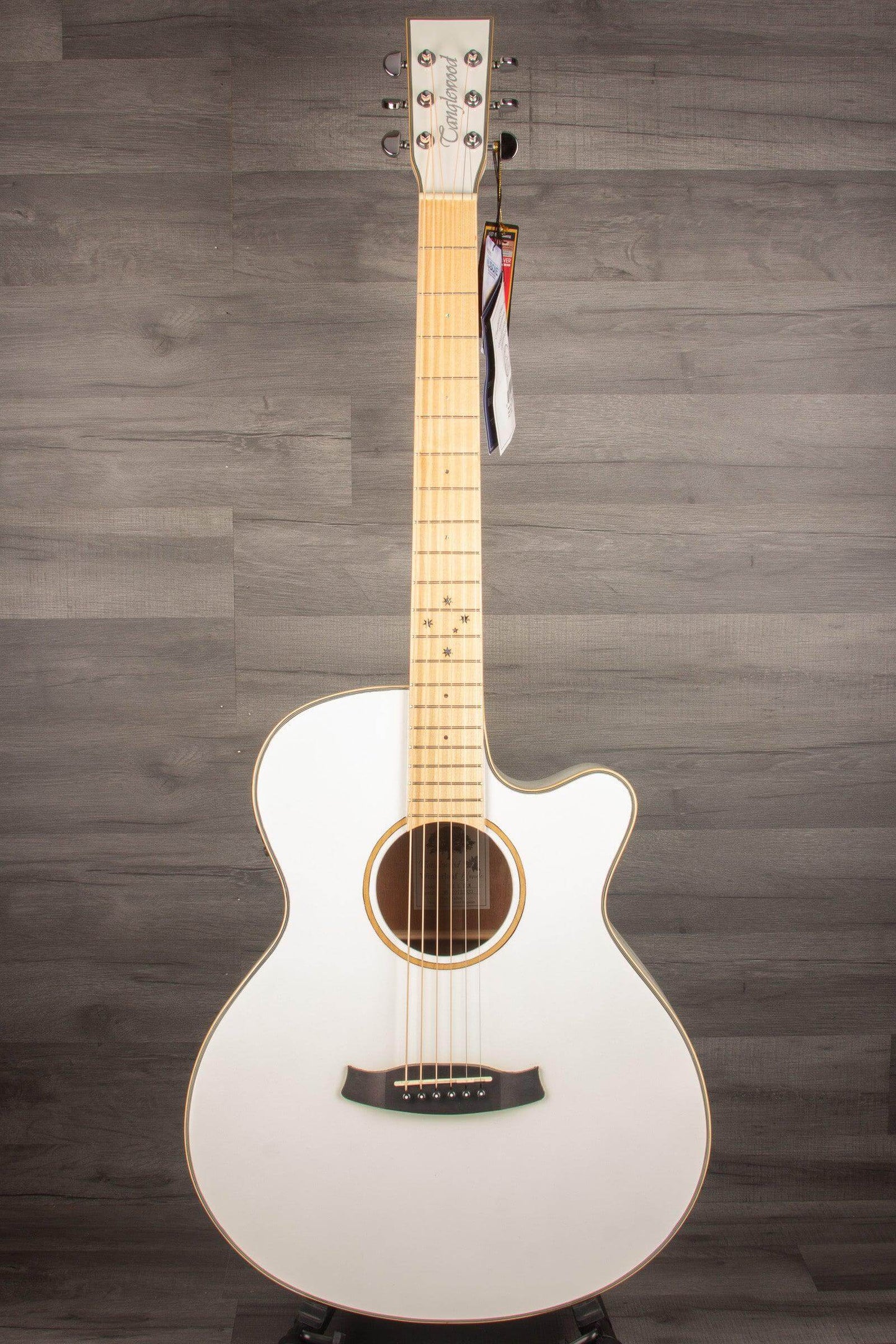 Tanglewood TW4 BLW Super Folk Electro-Acoustic, Whitsunday White Gloss