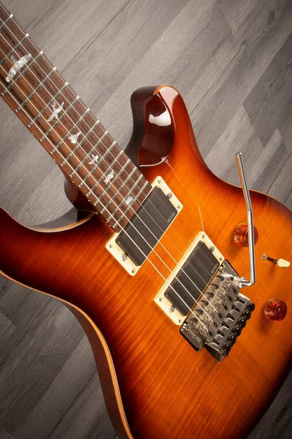 USED -  PRS Se Custom 24 Floyd w/ EMG pickups(Tobacco sunburst)