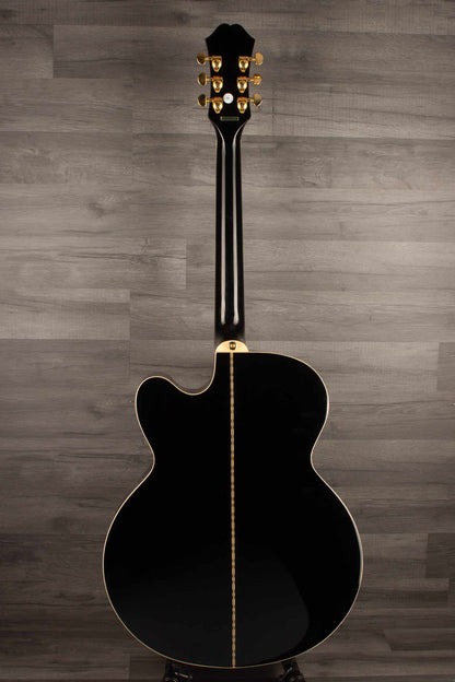 Epiphone J200 EC Studio Solid Top, Fishman Sonitone - Black, Acoustic Guitar