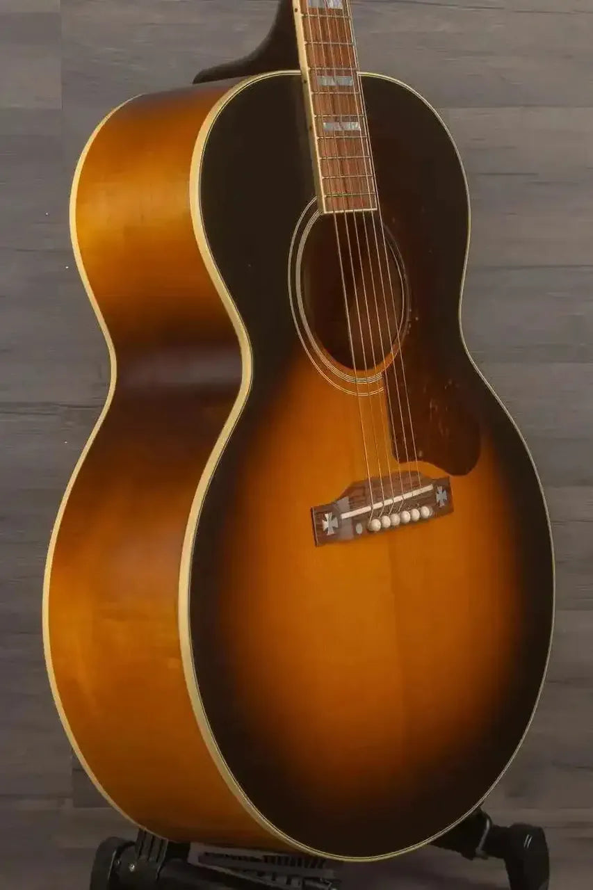 USED Gibson 1952 Custom J-185 Acoustic Guitar - Vintage Sunburst, Sitka Spruce Top, Flame Maple Back