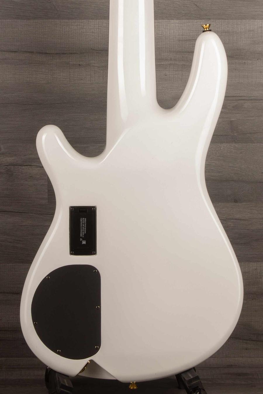 Yamaha BBNE2 Bass Guitar White, Nathan East Signature Model - 5-String, Neck-Through, Dual Alnico V Pickups