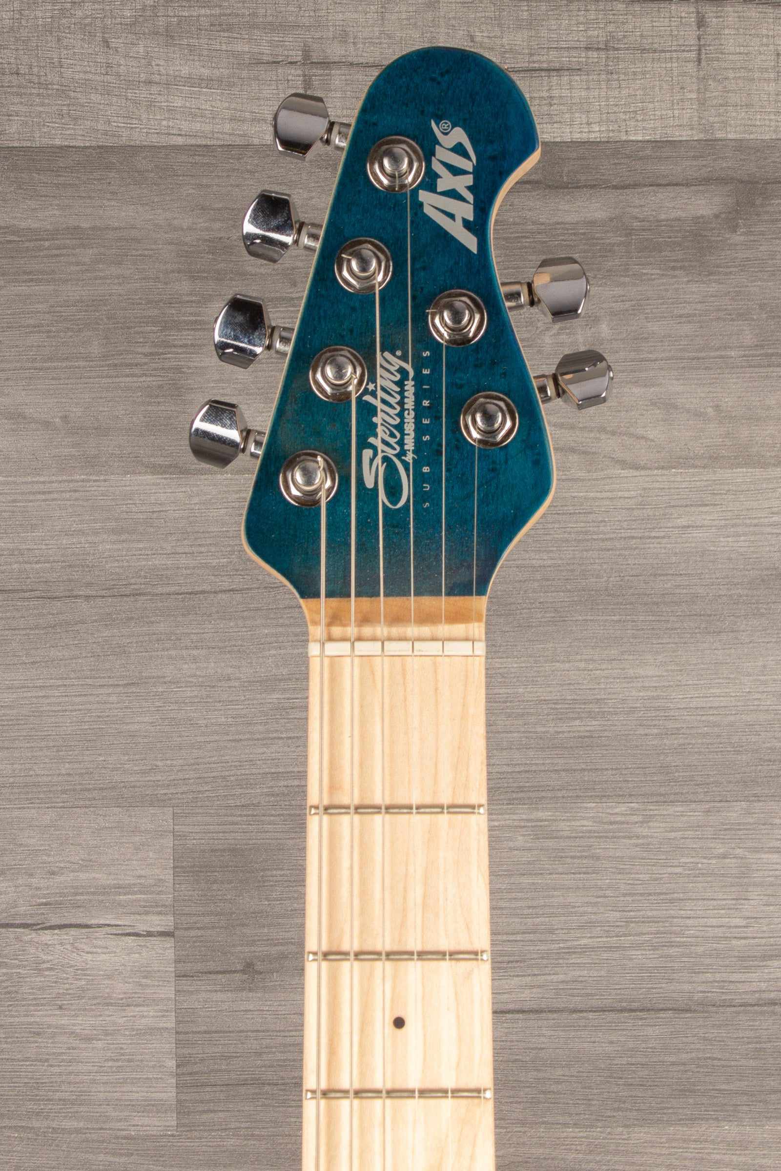 MusicMan Sterling Axis Flame Maple - Neptune Blue