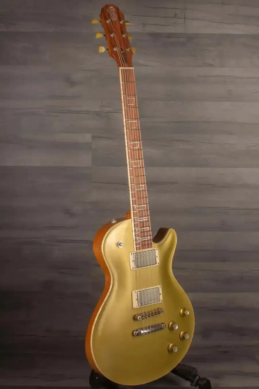 Patrick James Eggle Macon Carved Top Electric Guitar (#30913), Santos Rosewood Neck, Cream T GT57 Pickups