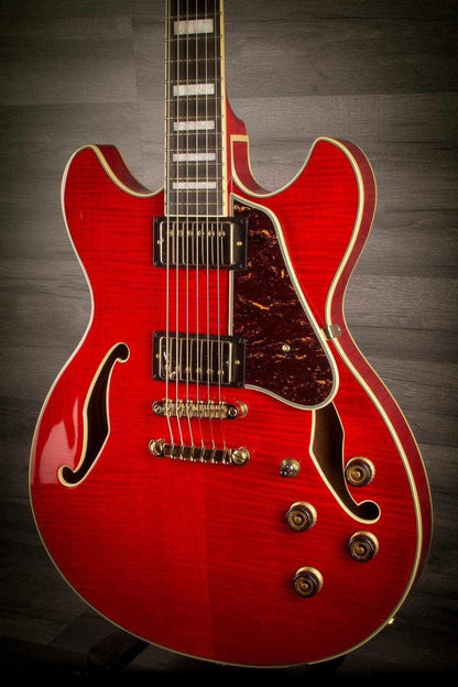 USED - banez Artcore AS93FM-TCD Expressionist in Trans Cherry Red