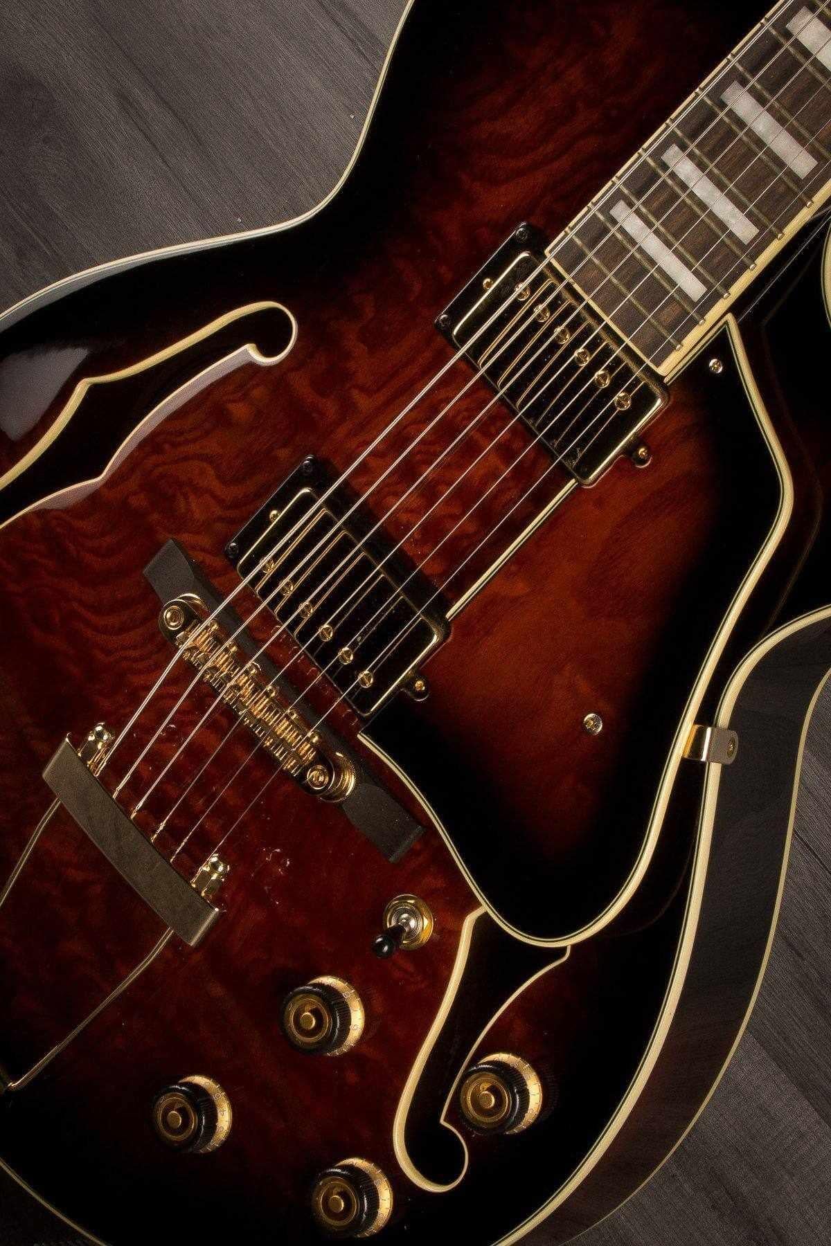 USED - Ibanez AG95QA-DBS Artcore Expressionist, Dark Brown Sunburst