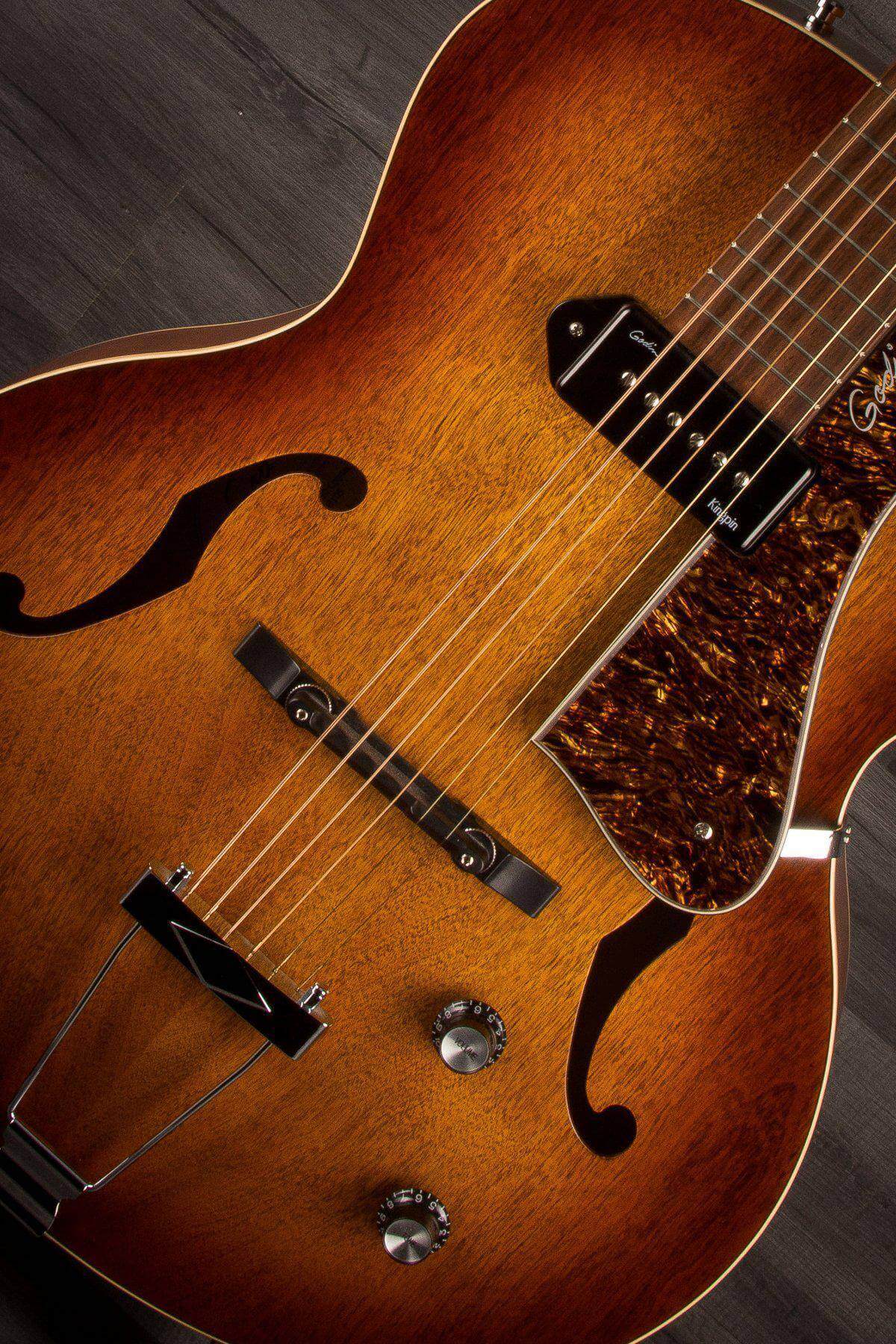 USED - Godin 5Th Avenue Kingpin P90 - Cognac Burst
