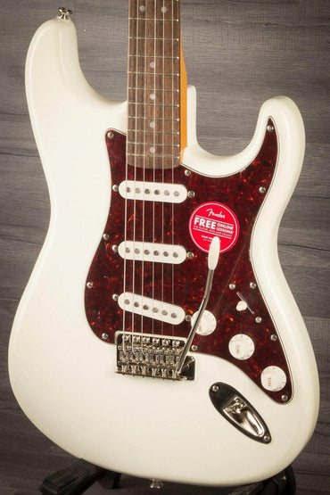 Squier Classic Vibe '70s Stratocaster Electric Guitar, Laurel Fingerboard - Olympic White