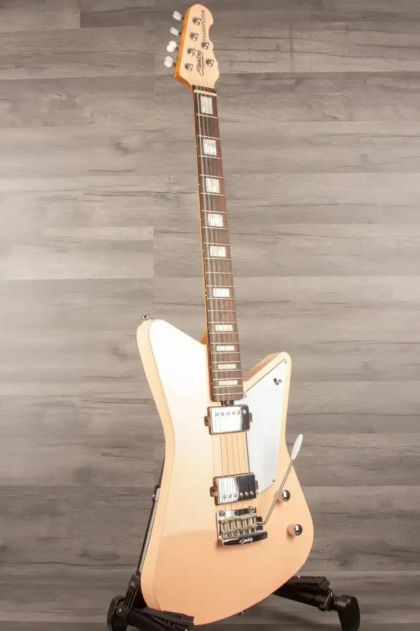 USED Sterling Mariposa Pink Guitar with Walnut Neck - Premium Quality Used Sterling Mariposa Guitar