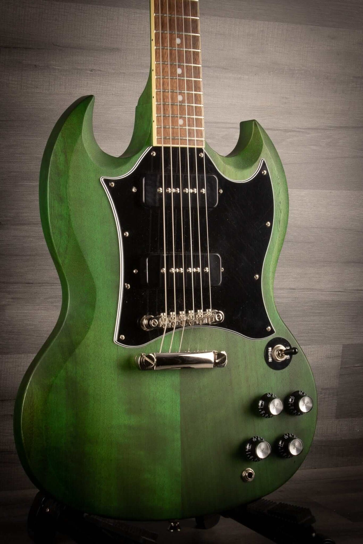 USED - Epiphone SG Classic Worn P-90s - Inverness Green,  inc pod case