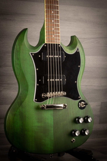 USED - Epiphone SG Classic Worn P-90s - Inverness Green,  inc pod case