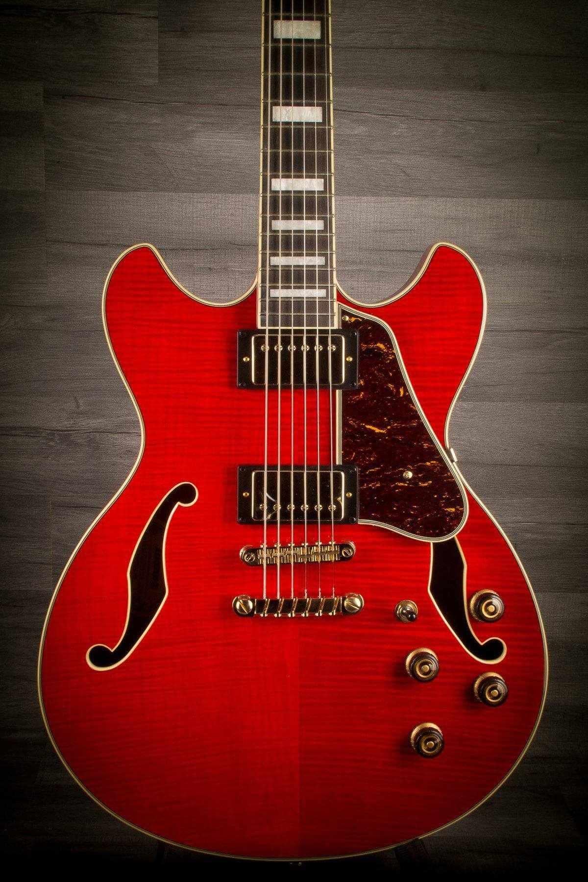 USED - banez Artcore AS93FM-TCD Expressionist in Trans Cherry Red