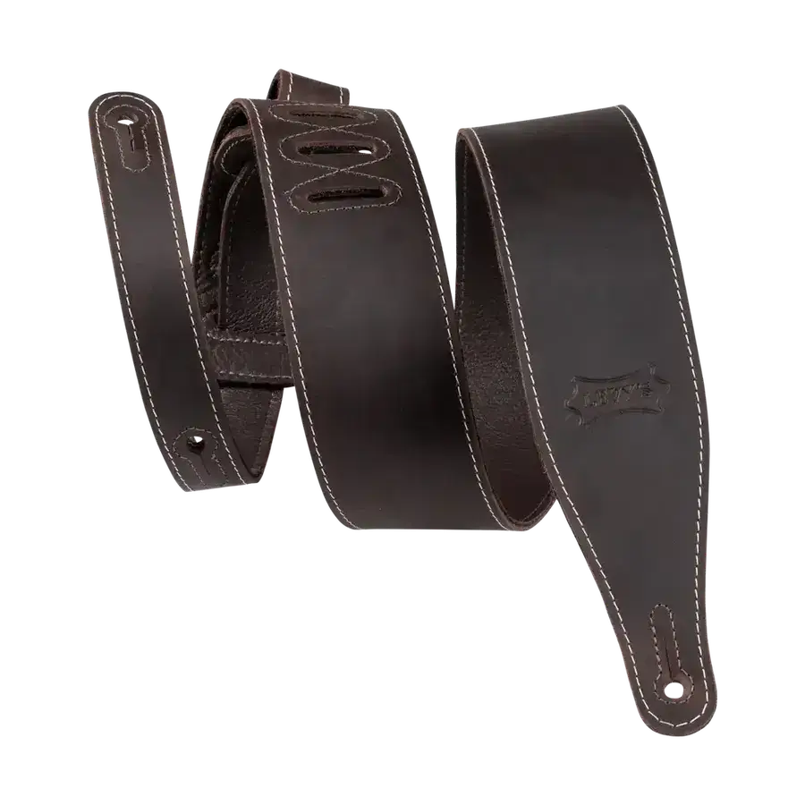 Levy's Like Butter Series Guitar Strap - Distressed Dark Brown
