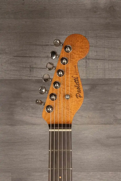 Paoletti Lounge Series Nancy Electric Guitar, Heavy Relic White over Sunburst s#202823
