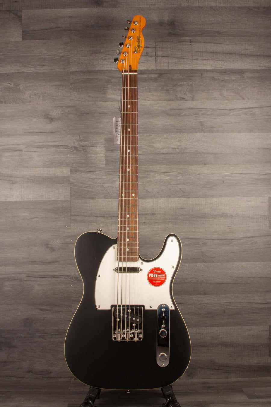 Squier  Classic Vibe Baritone Custom Telecaster®, Laurel Fingerboard, Parchment Pickguard, Satin Black