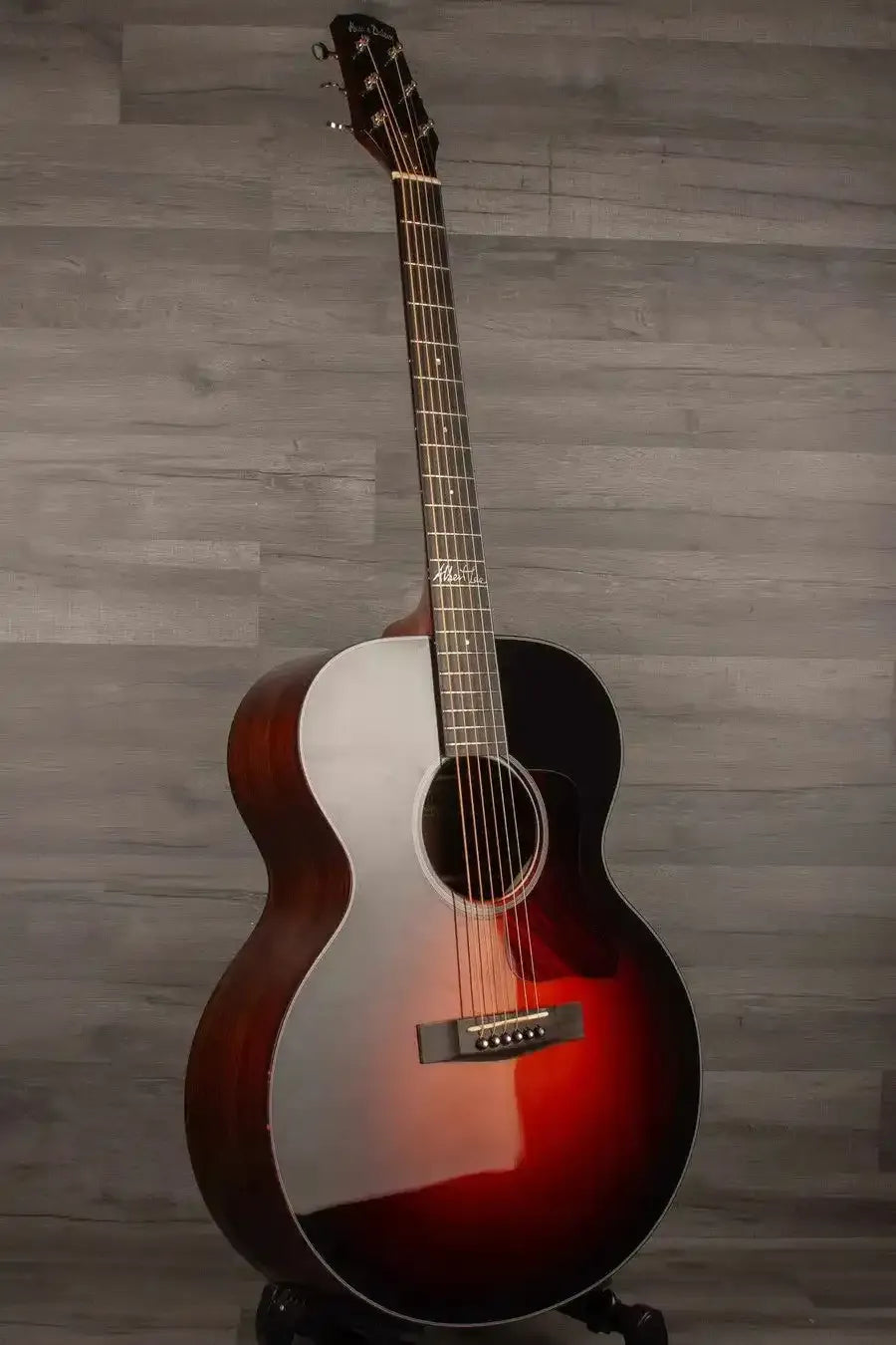 USED Huss & Dalton Albert Lee MJ Acoustic Guitar (#4) - Sunburst Finish, Fire Stripe Pickguard, Original Tweed Case
