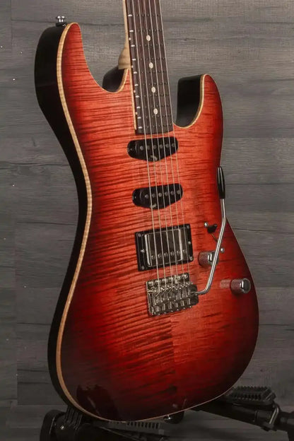 Patrick James Eggle '96 Contour Electric Guitar (#31141) - Berry Burst, HSS Pickup Configuration