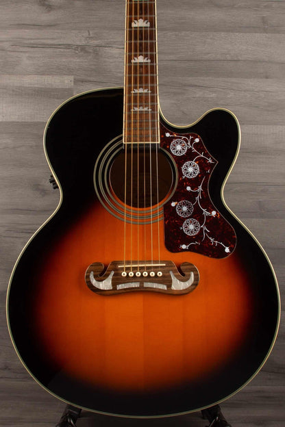 USED Epiphone J200 EC Studio Solid Top, Fishman Sonitone - Vintage Sunburst - Acoustic Guitar