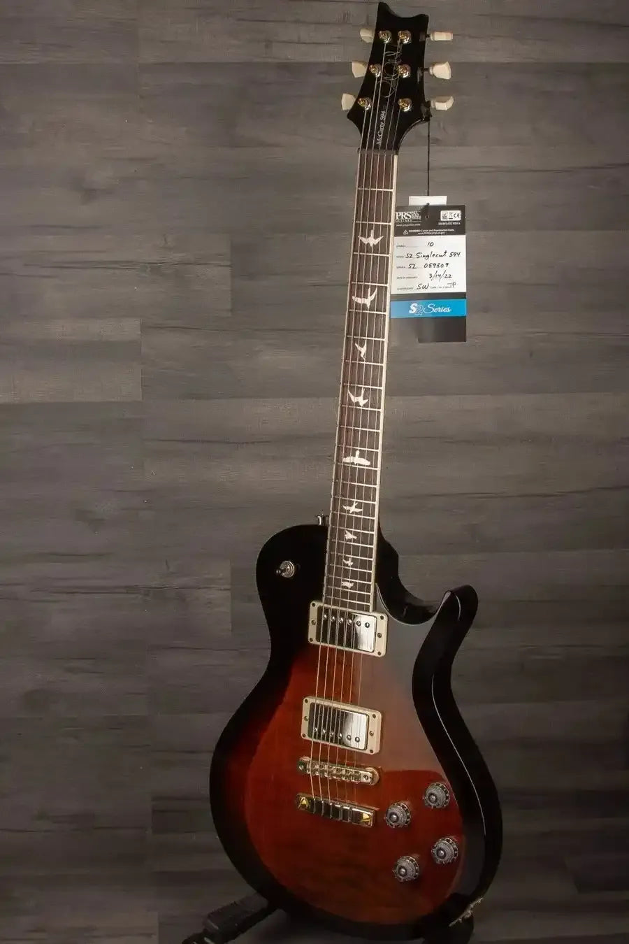 PRS S2 McCarty 594 Singlecut Electric Guitar, Burnt Amber Burst Finish