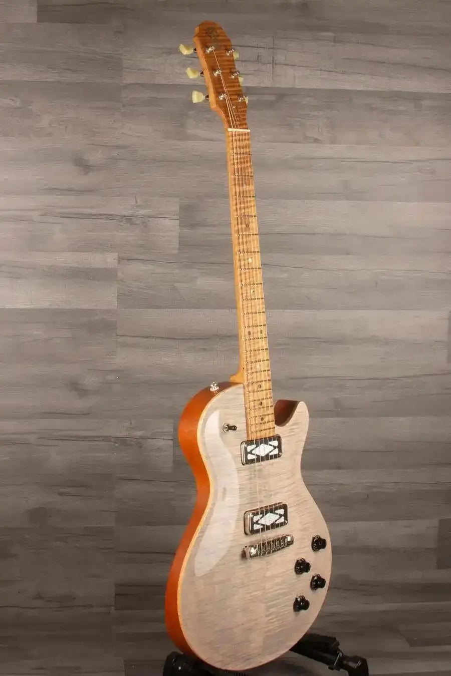 Patrick James Eggle Macon Carved Top SC Electric Guitar (#31116) - Roasted Maple Neck, P90 Deco Pickups