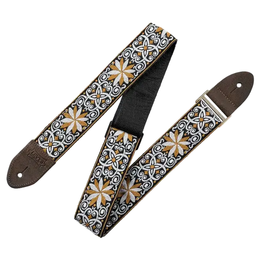 Levy's Vintage Hootenanny Series Guitar Strap - yellow