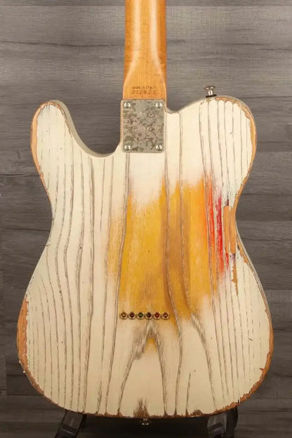 Paoletti Lounge Series Nancy Electric Guitar, Heavy Relic White over Sunburst s#202823