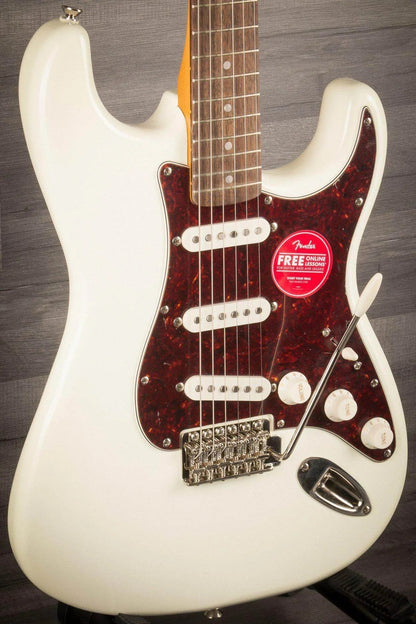 Squier Classic Vibe '70s Stratocaster Electric Guitar, Laurel Fingerboard - Olympic White