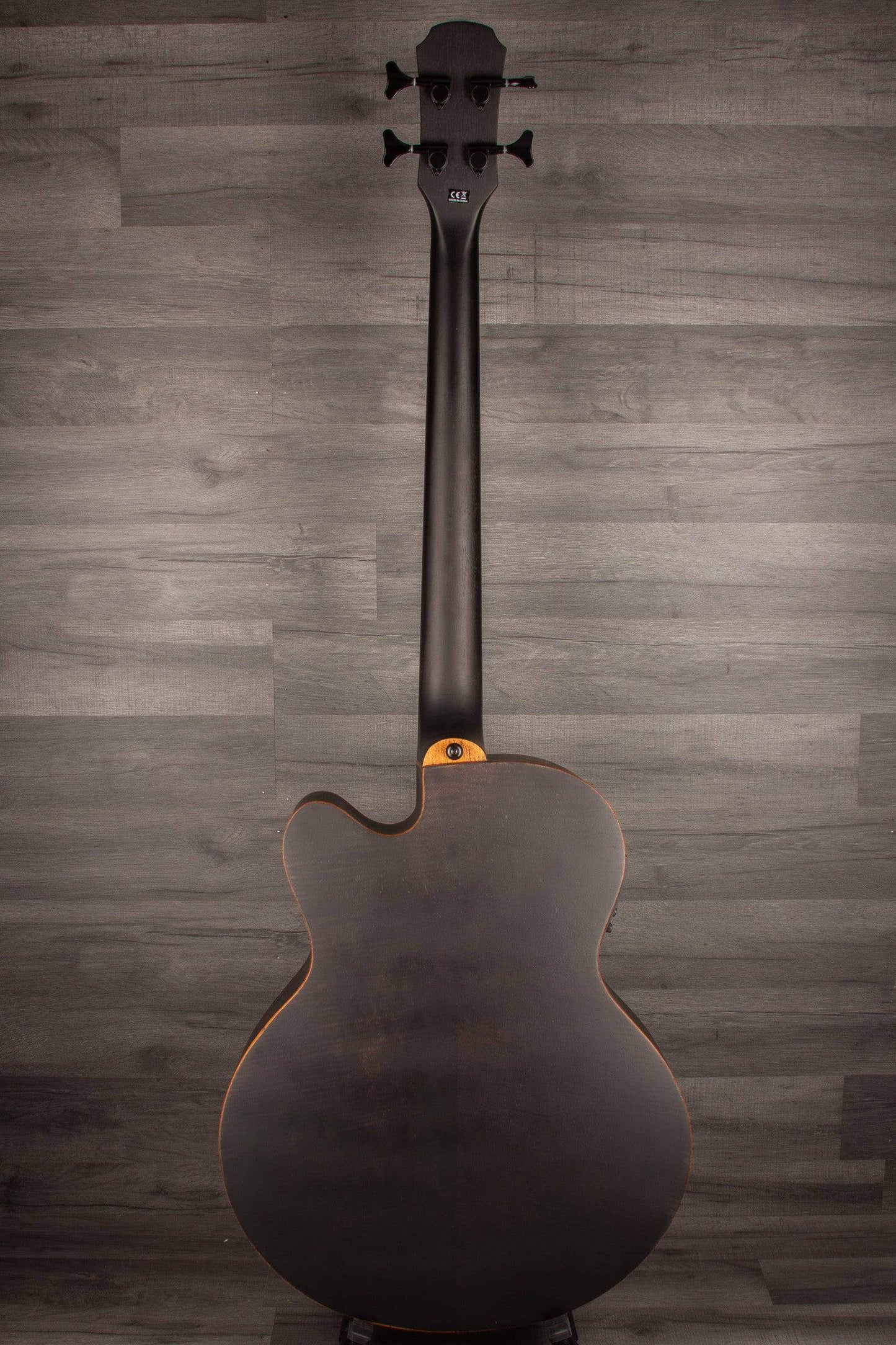 Aria FEB F2M Satin Black Medium Scale Acoustic - Bass Guitar
