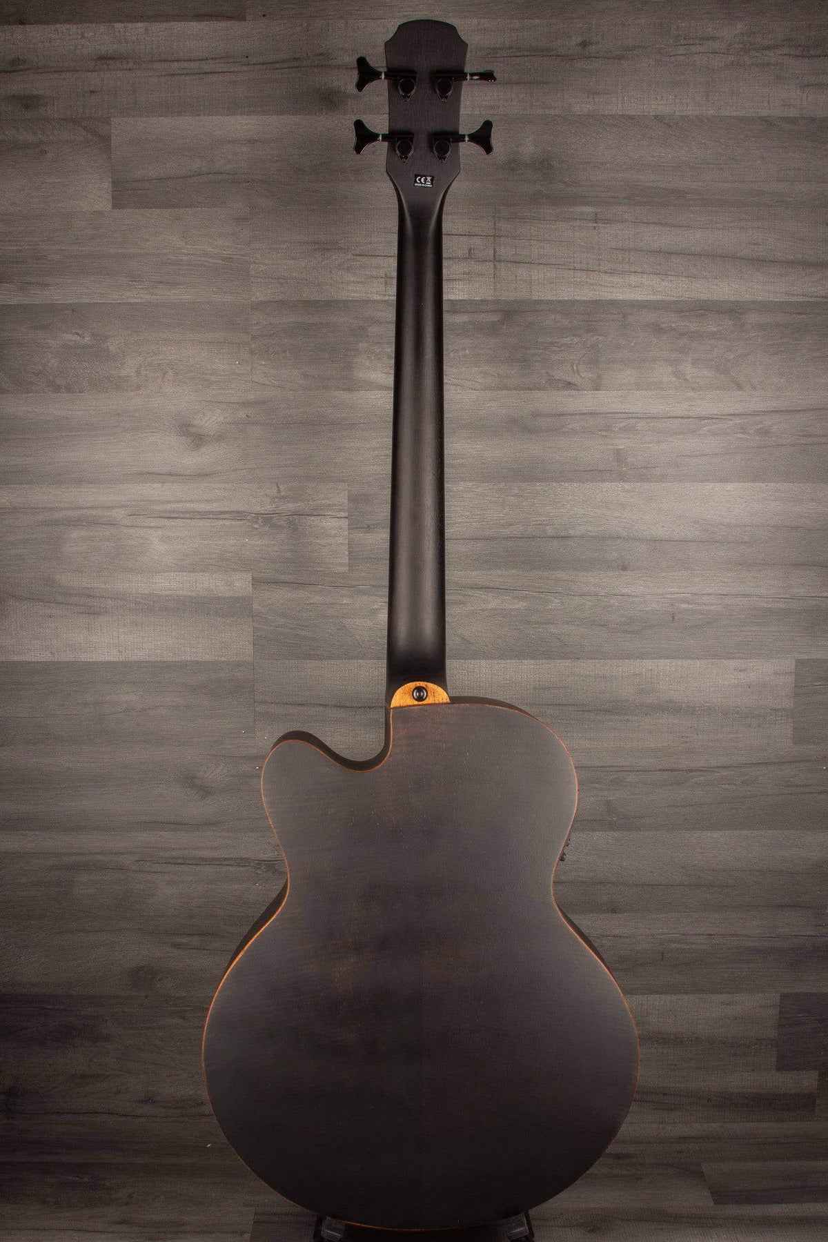 Aria FEB F2M Satin Black Medium Scale Acoustic - Bass Guitar