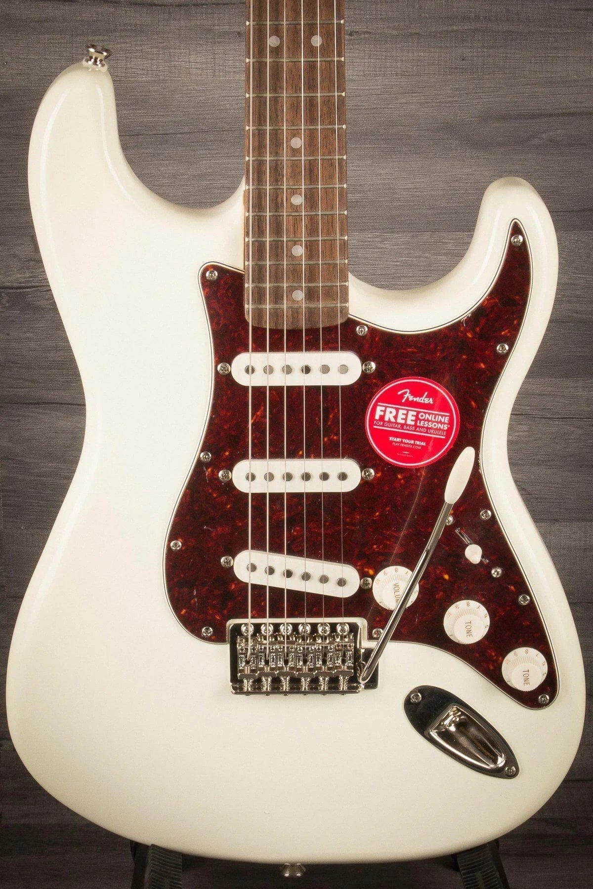 Squier Classic Vibe '70s Stratocaster Electric Guitar, Laurel Fingerboard - Olympic White