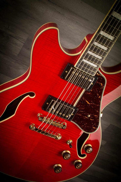 USED - banez Artcore AS93FM-TCD Expressionist in Trans Cherry Red