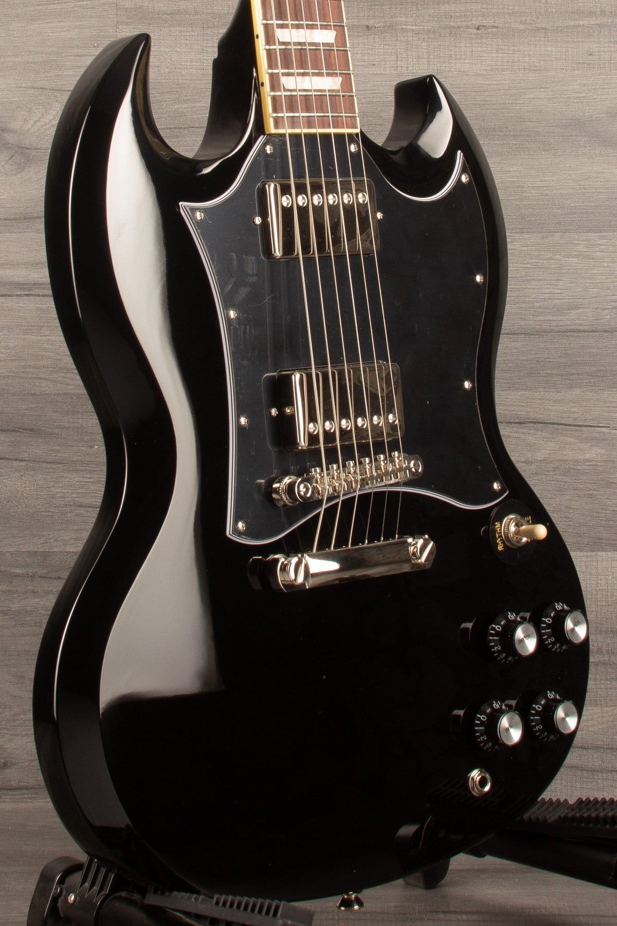 Epiphone SG Standard Ebony Electric Guitar - Classic Style & Powerful Sound