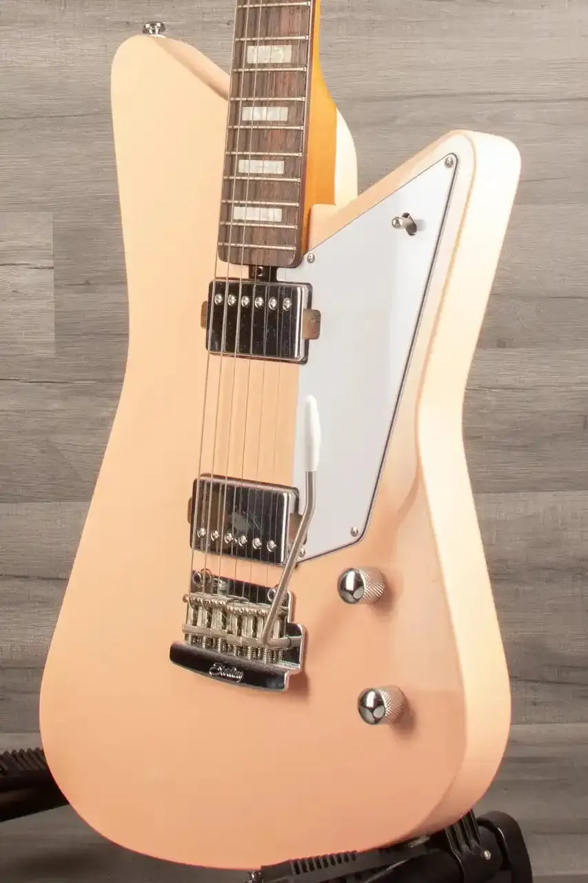 USED Sterling Mariposa Pink Guitar with Walnut Neck - Premium Quality Used Sterling Mariposa Guitar