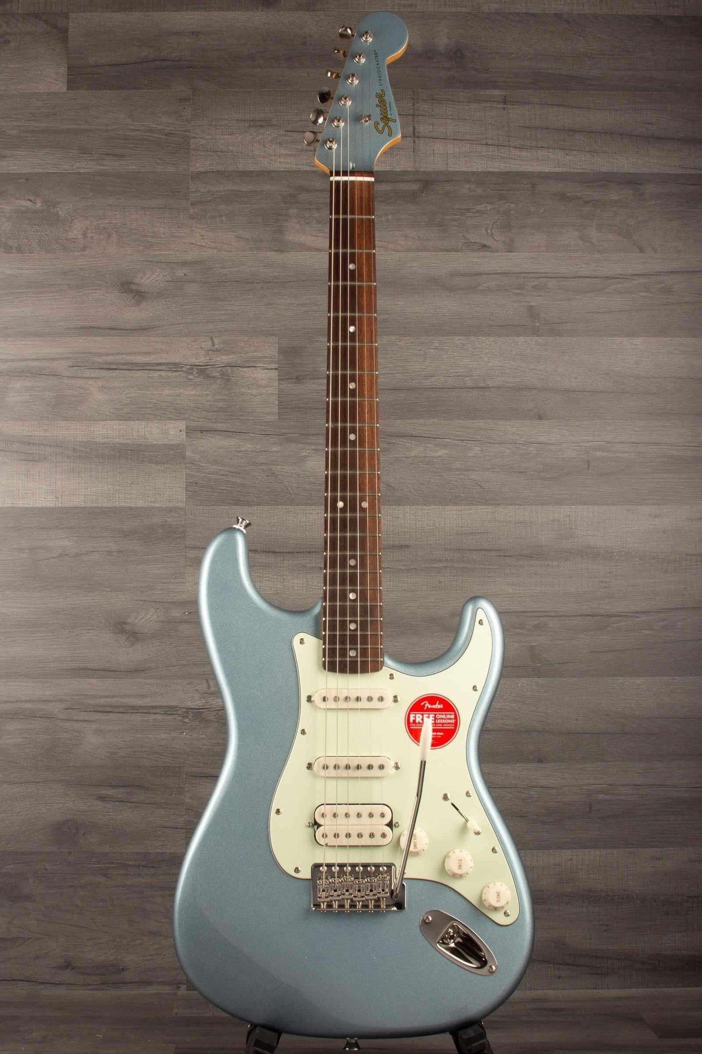 Squier FSR Classic Vibe™ 60s Stratocaster® HSS, Laurel Fingerboard, Mint Pickguard, Ice Blue Metallic