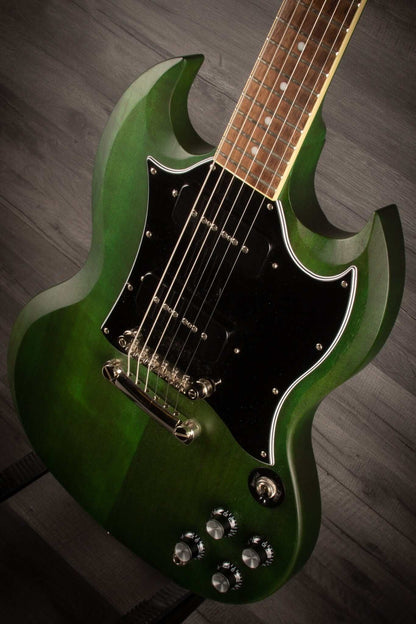 USED - Epiphone SG Classic Worn P-90s - Inverness Green,  inc pod case