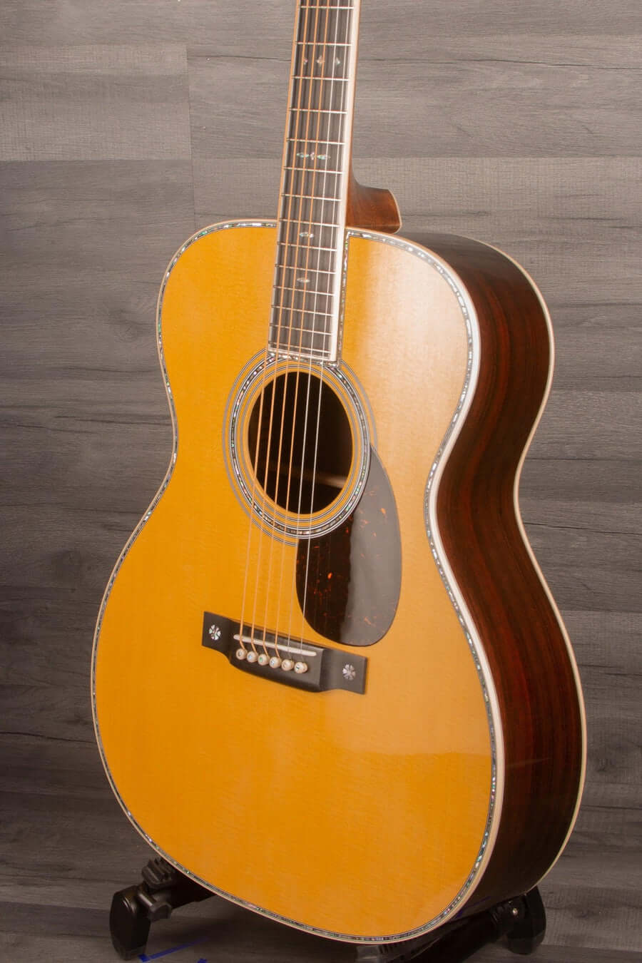 Martin OM-42 Reimagined Acoustic Guitar, Abalone Inlays, Modified Low Oval Neck