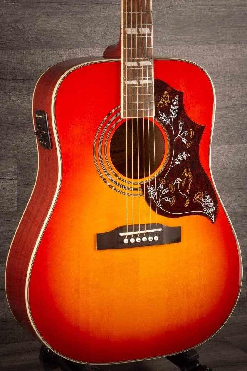 USED - Epiphone Hummingbird Pro Acoustic Guitar - Faded Cherry