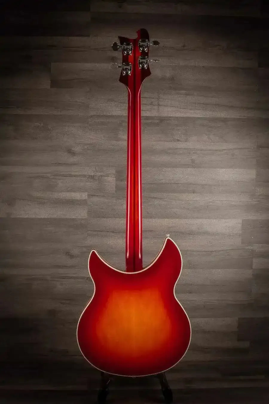 Rickenbacker 4005XC Bass Guitar, 90th Anniversary Ltd Edition, Amber FireGlo, Semi-Hollow Maple Body
