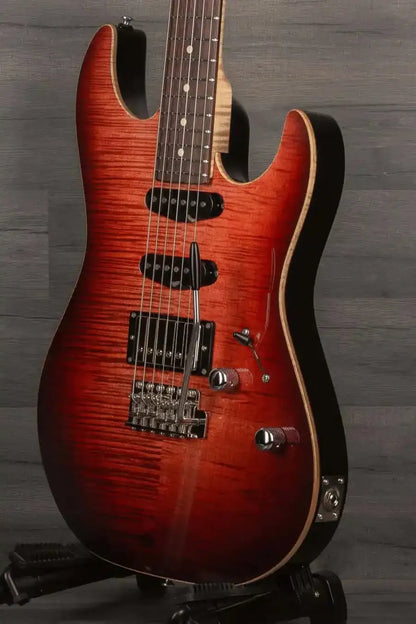 Patrick James Eggle '96 Contour Electric Guitar (#31141) - Berry Burst, HSS Pickup Configuration