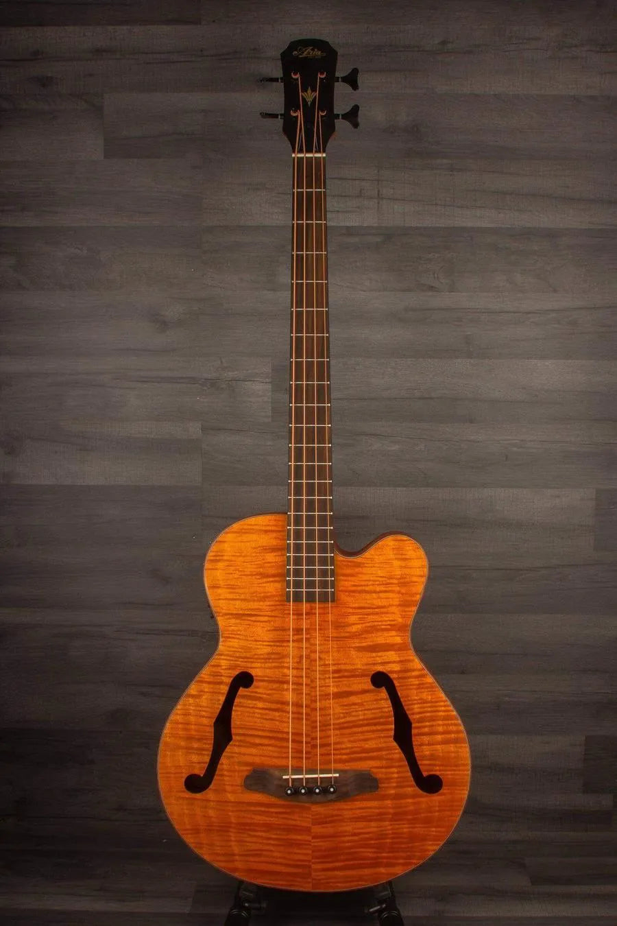 Aria FEB F2M Stained Brown Medium Scale Acoustic - Bass Guitar