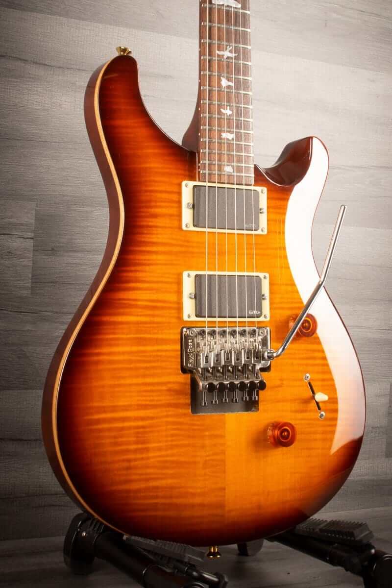 USED -  PRS Se Custom 24 Floyd w/ EMG pickups(Tobacco sunburst)