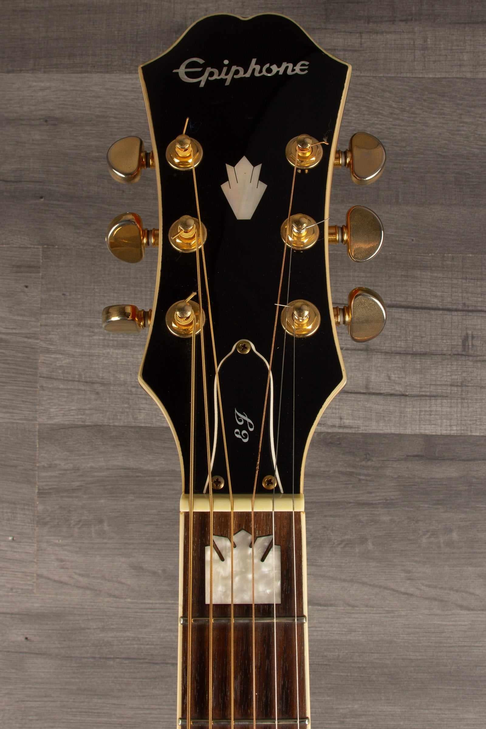 USED Epiphone J200 EC Studio Solid Top, Fishman Sonitone - Vintage Sunburst - Acoustic Guitar