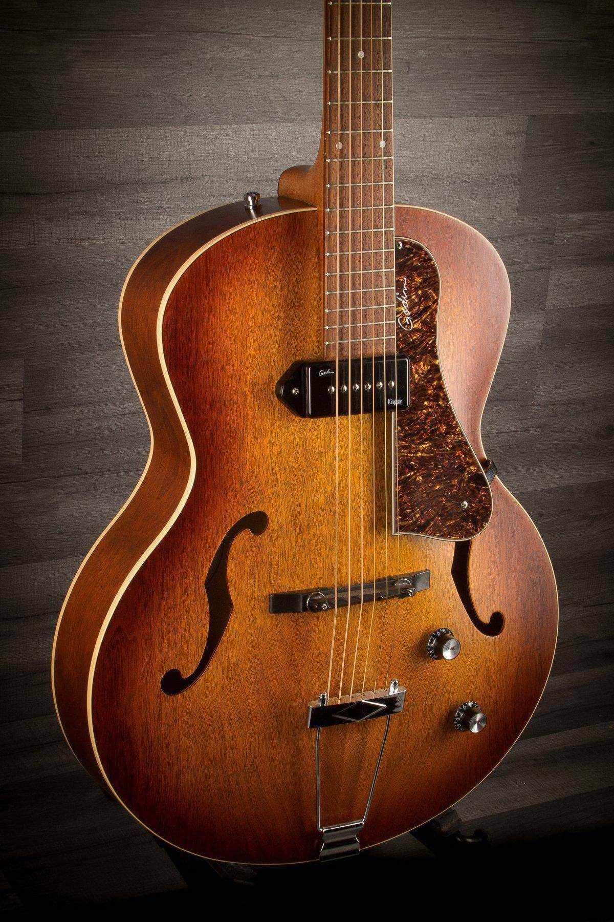 USED - Godin 5Th Avenue Kingpin P90 - Cognac Burst