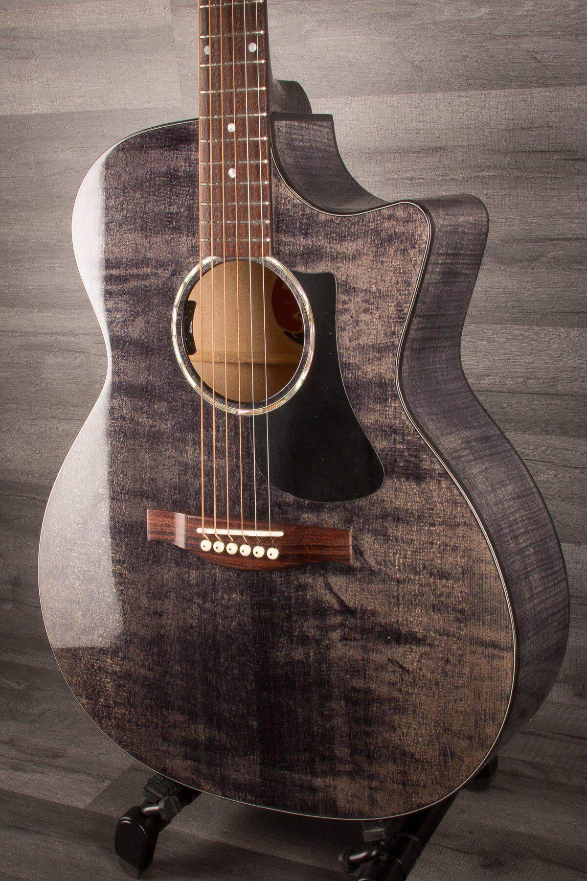Eastman PCH3 GACE Ltd  Trans Black- Grand Auditorium Electro Acoustic Guitar WITH Gig Bag