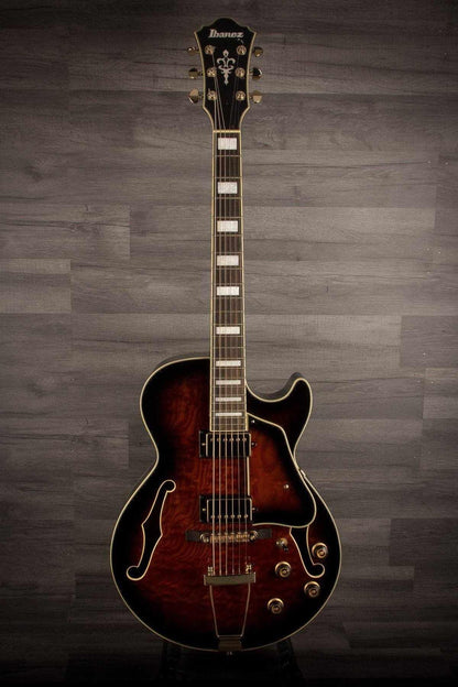 USED - Ibanez AG95QA-DBS Artcore Expressionist, Dark Brown Sunburst