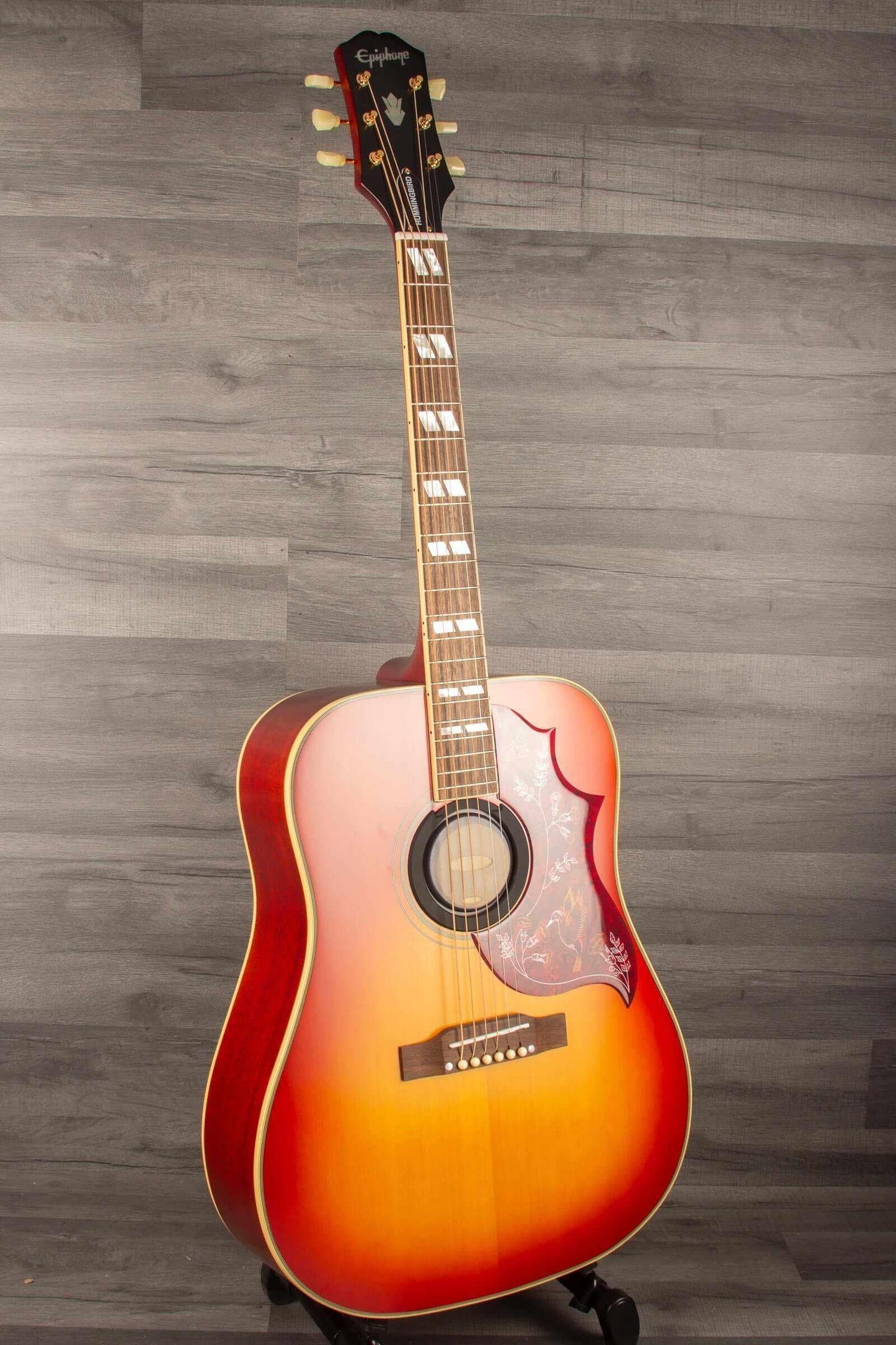 Epiphone  Inspired by Gibson  Hummingbird all Solid / Fishman Sonitone - Cherry sunburst gloss
