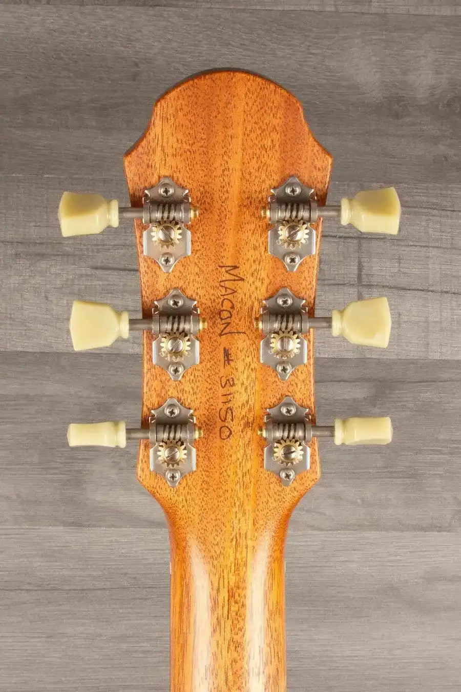 Patrick James Eggle Macon Carved Top Electric Guitar (#31150), Sunburst over Shoreline Gold, Dual P90 Pickups