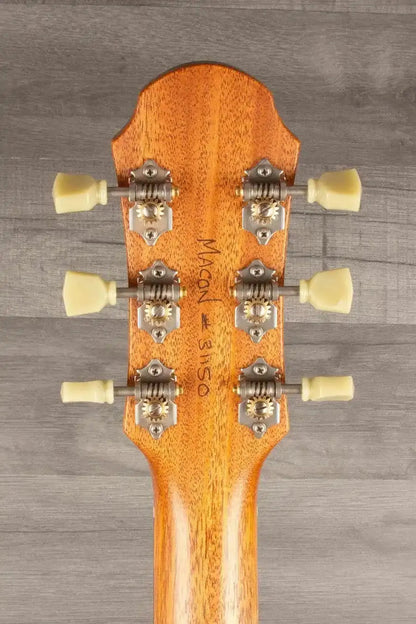 Patrick James Eggle Macon Carved Top Electric Guitar (#31150), Sunburst over Shoreline Gold, Dual P90 Pickups