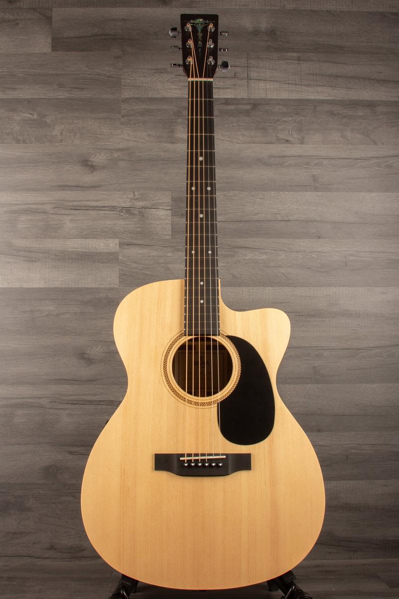Sigma 000TCE Tilia Back & sides cutaway, torch inlay