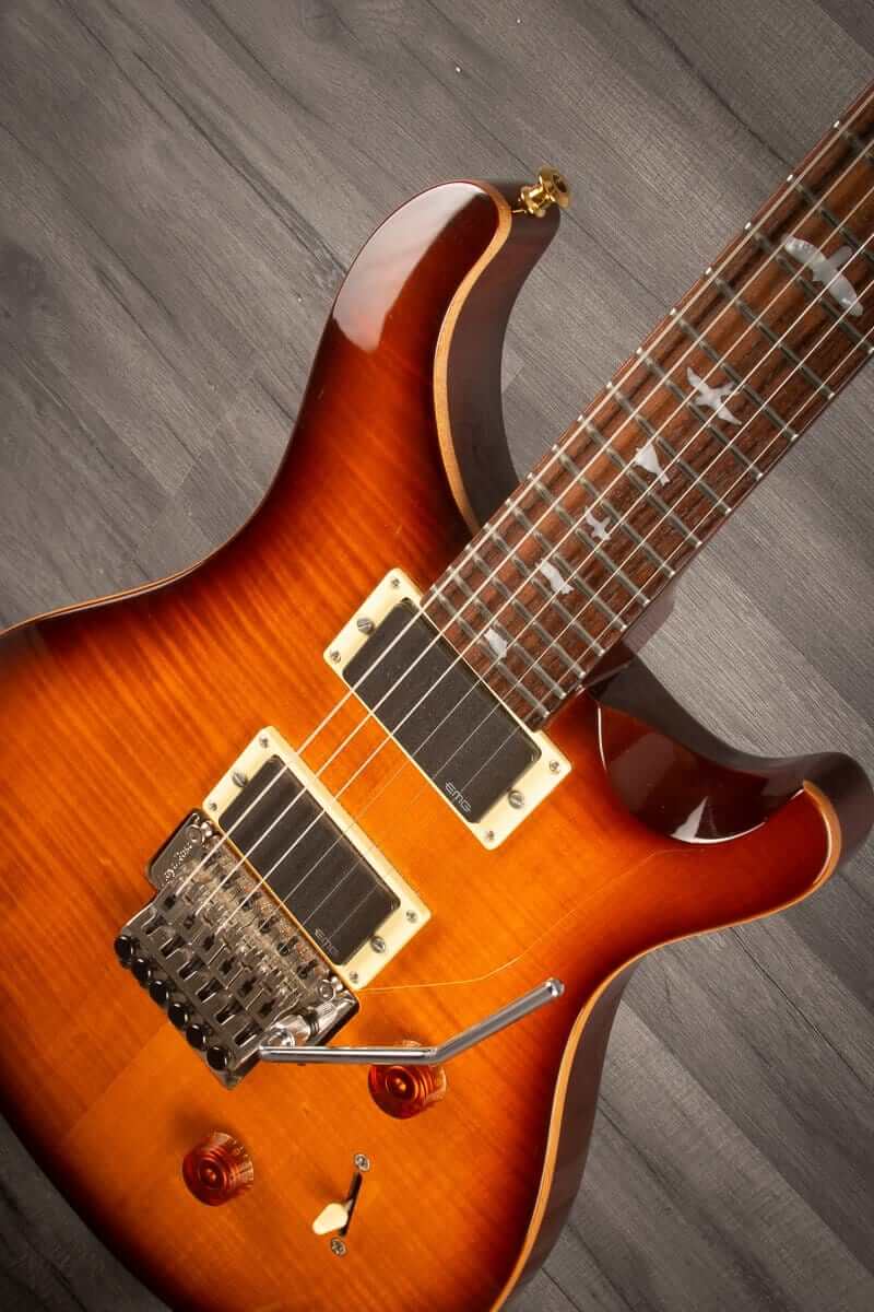 USED -  PRS Se Custom 24 Floyd w/ EMG pickups(Tobacco sunburst)